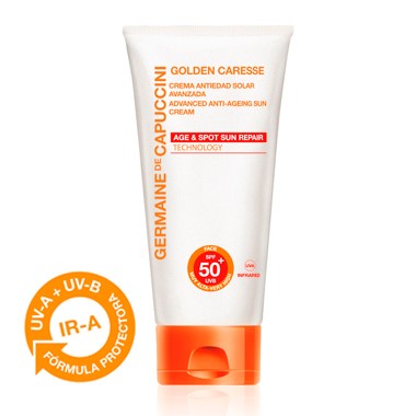 Солнцезащитный крем с повышенной степенью защиты SPF50+ - GOLDEN CARESSE ADVANCED ANTI-AGEING SUN CREAM SPF50+